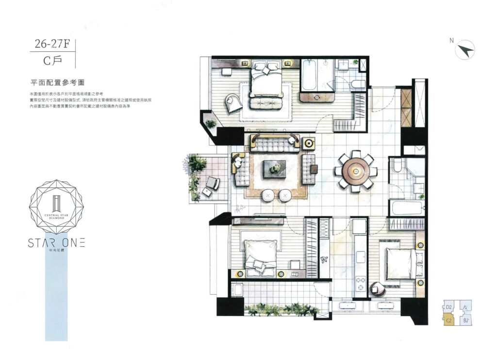 Star one 中央星鑽 - 戶型圖